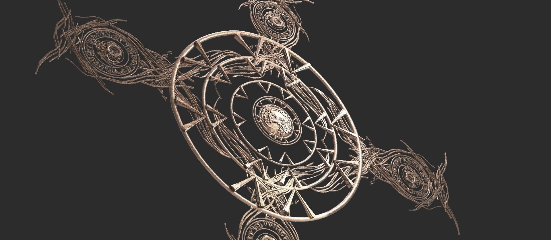 Merlins Dragon Cross pattern 2  3D model_2