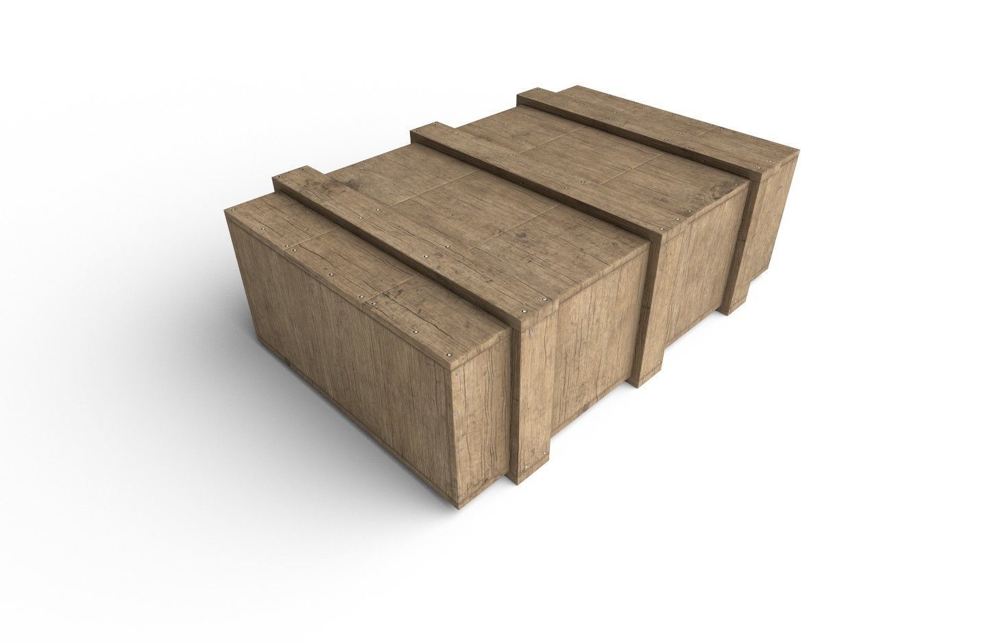 Wooden Crate M20 Low-poly 3D model_4