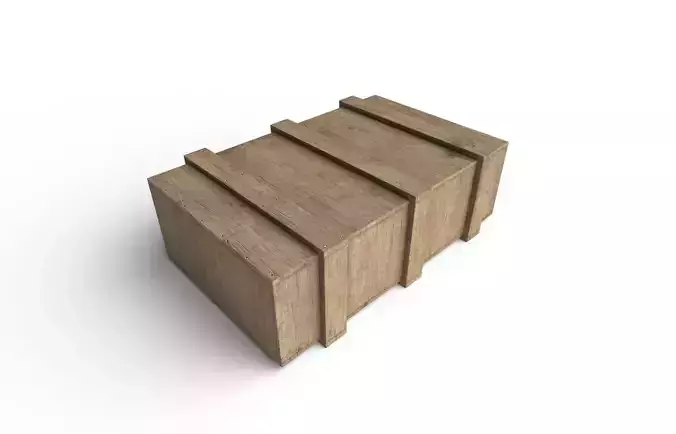 Wooden Crate M20 Low-poly 3D model