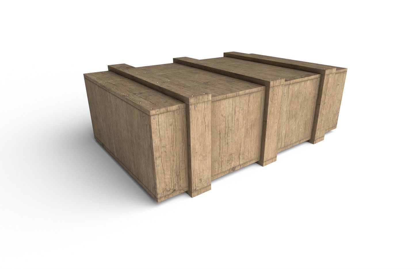 Wooden Crate M20 Low-poly 3D model_5