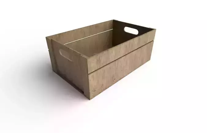 Wooden Crate M19 Low-poly 3D model