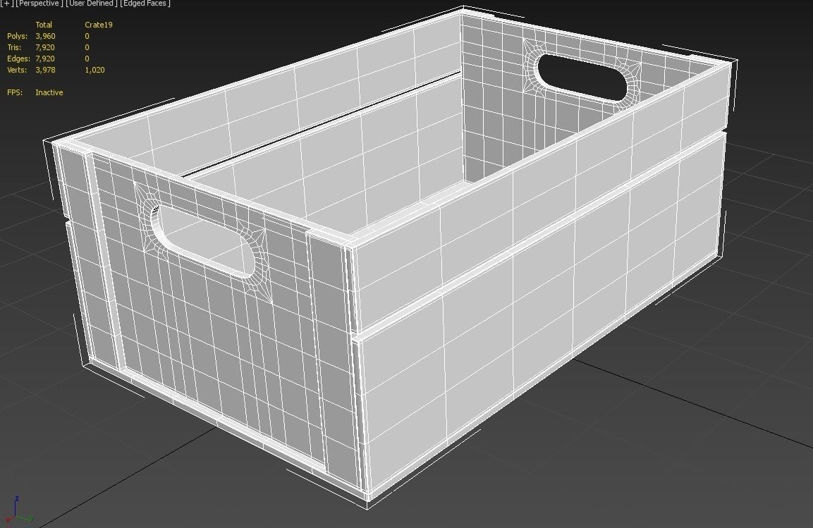 Wooden Crate M19 Low-poly 3D model_2