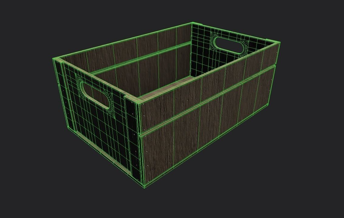 Wooden Crate M19 Low-poly 3D model_1