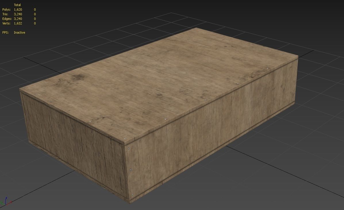 Wooden Crate M18 Low-poly 3D model_7