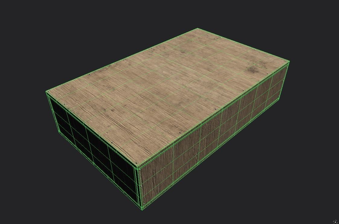 Wooden Crate M18 Low-poly 3D model_1