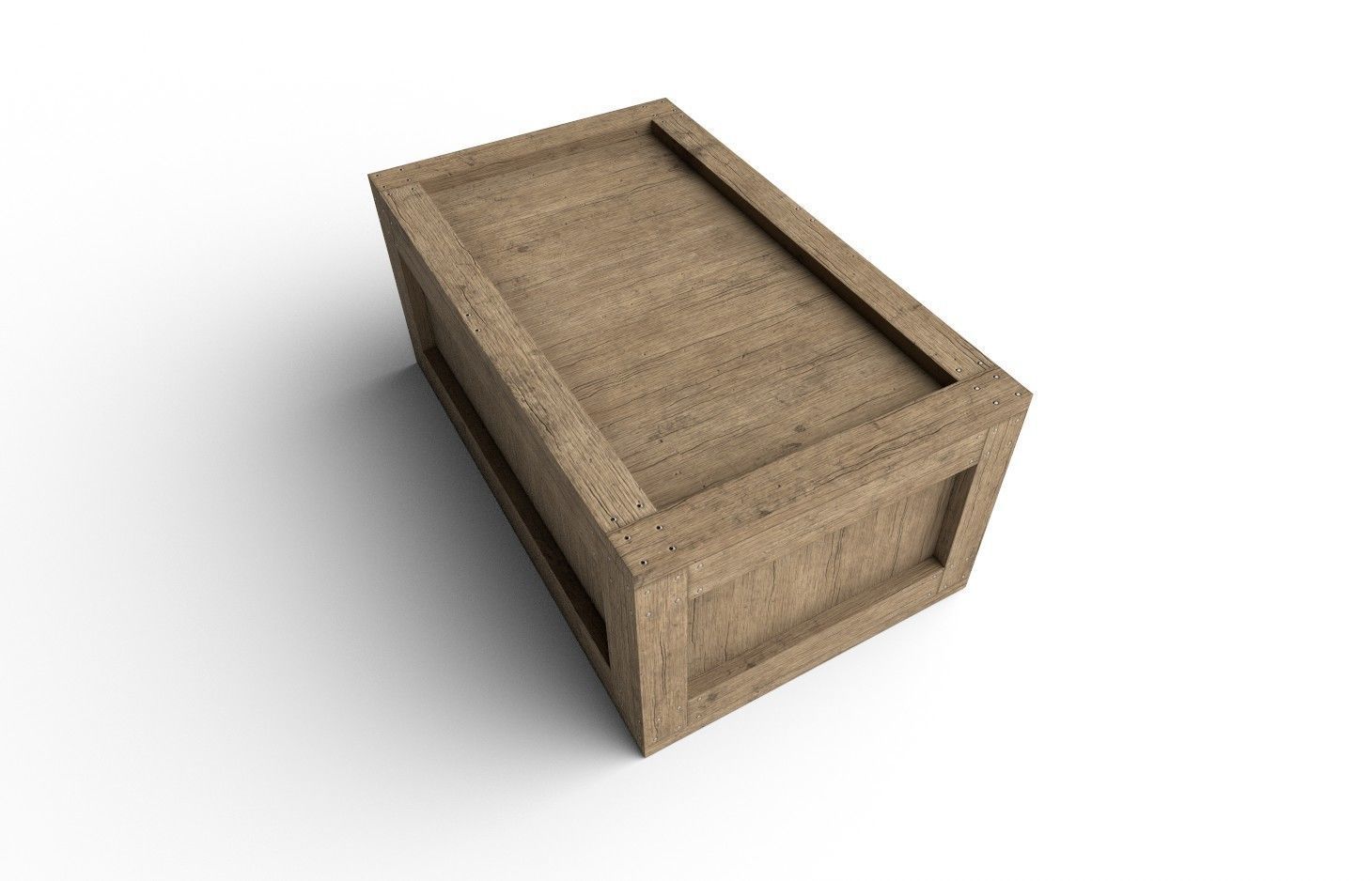 Wooden Crate M17 Low-poly 3D model_6