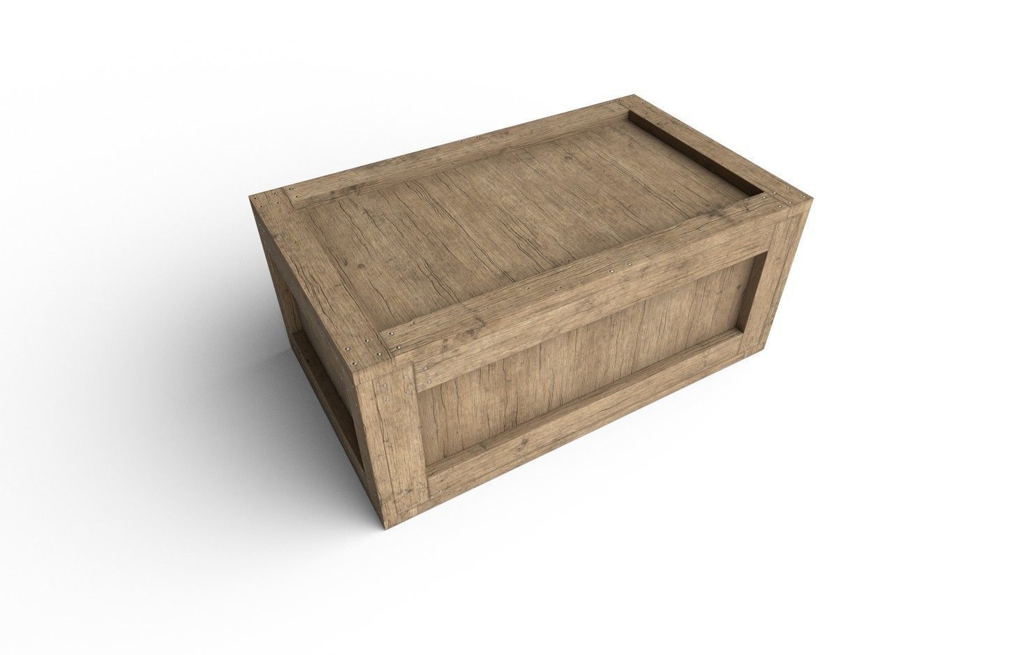 Wooden Crate M17 Low-poly 3D model_3