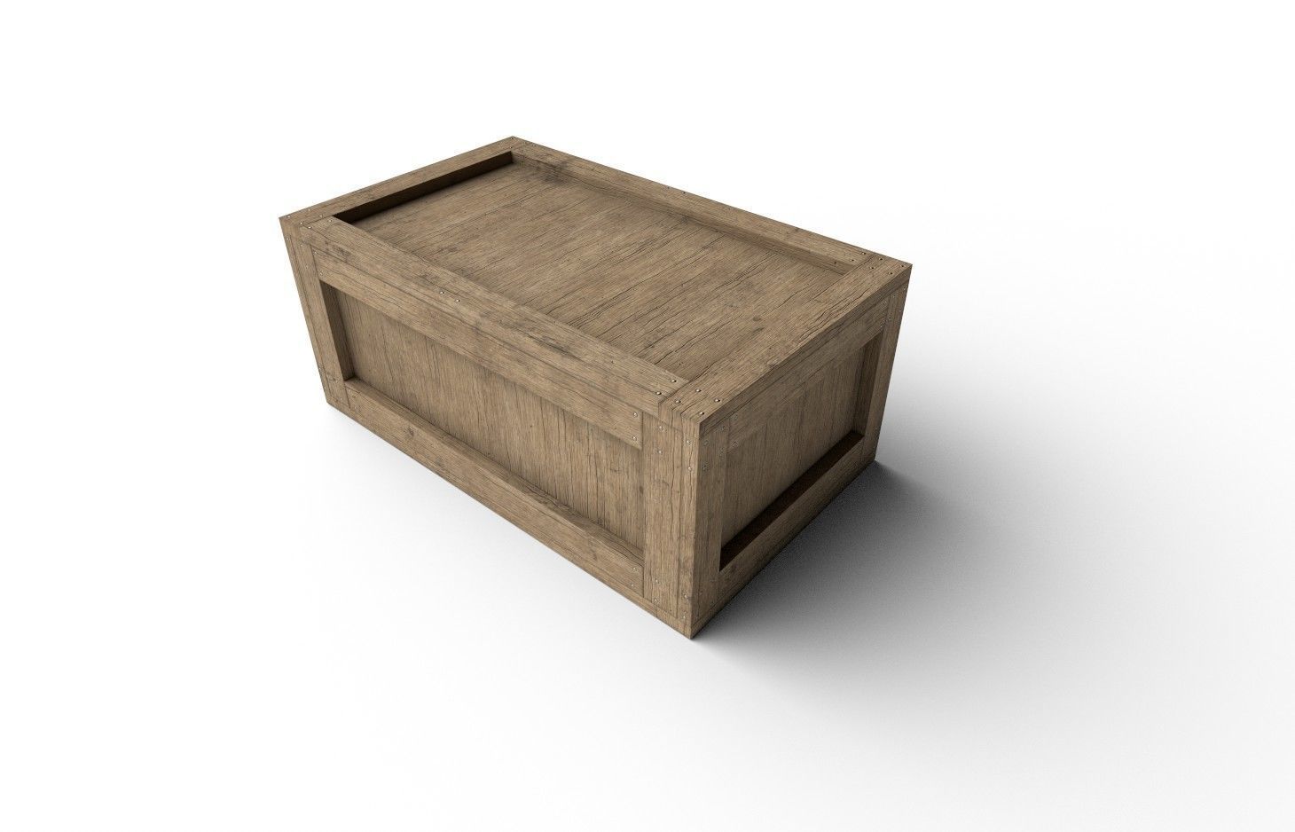 Wooden Crate M17 Low-poly 3D model_5