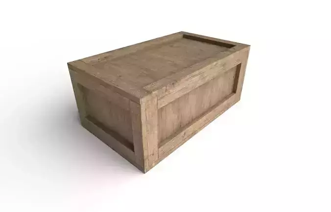 Wooden Crate M17 Low-poly 3D model