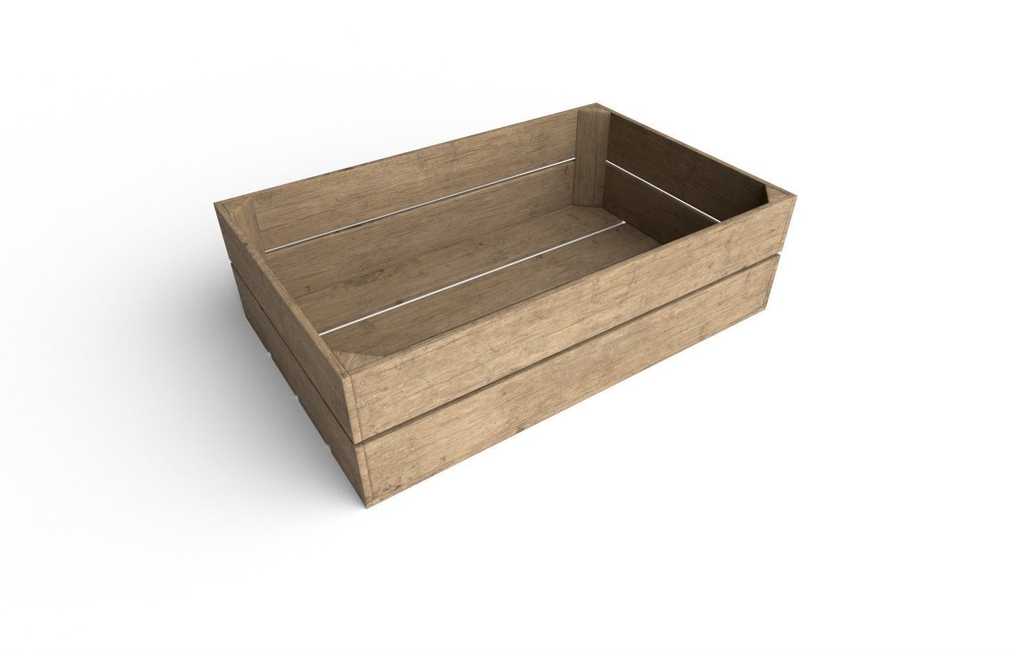 Wooden Crate M16 Low-poly 3D model_5