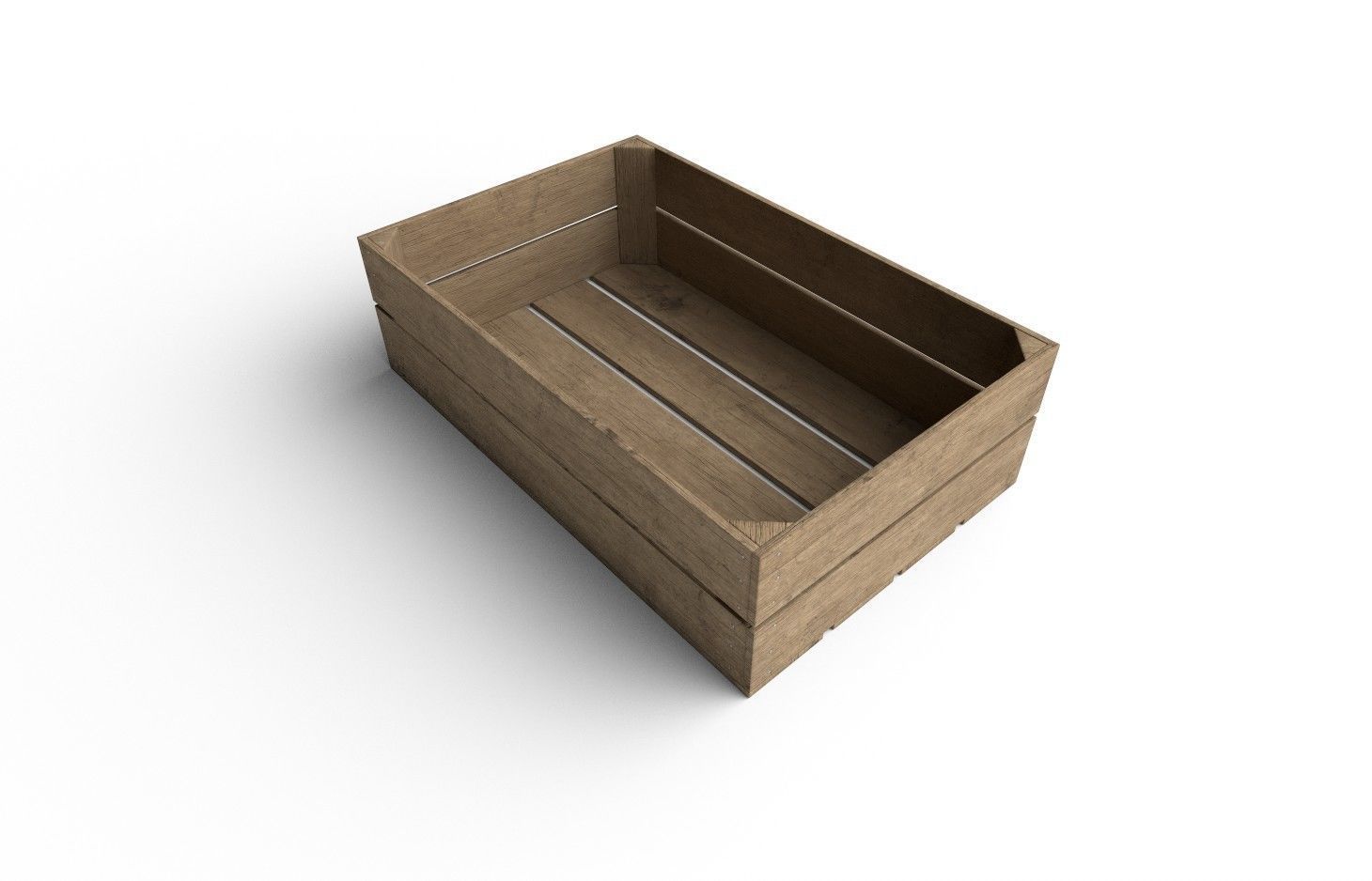 Wooden Crate M16 Low-poly 3D model_4