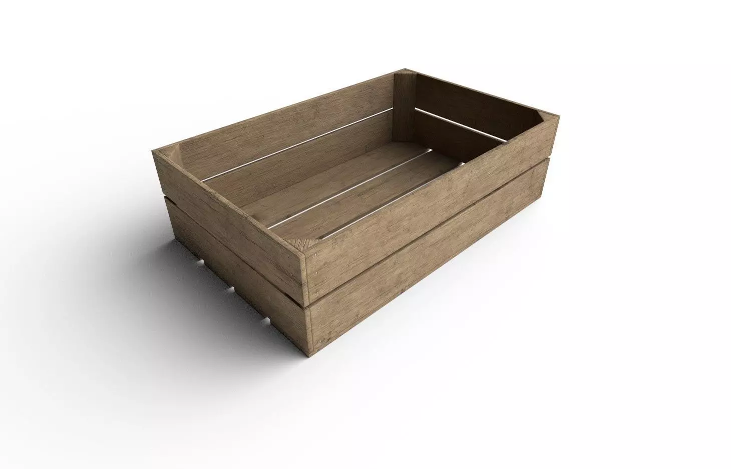 Wooden Crate M16 Low-poly 3D model_0