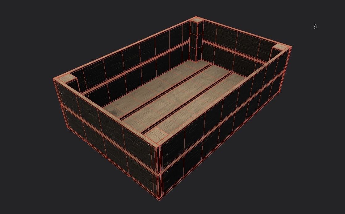 Wooden Crate M15 Low-poly 3D model_1