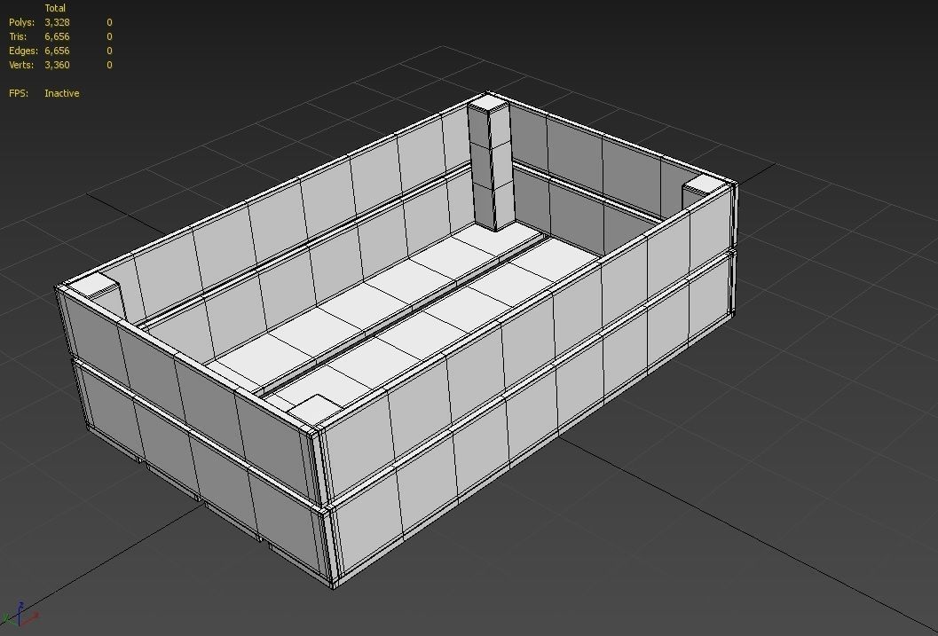 Wooden Crate M15 Low-poly 3D model_2