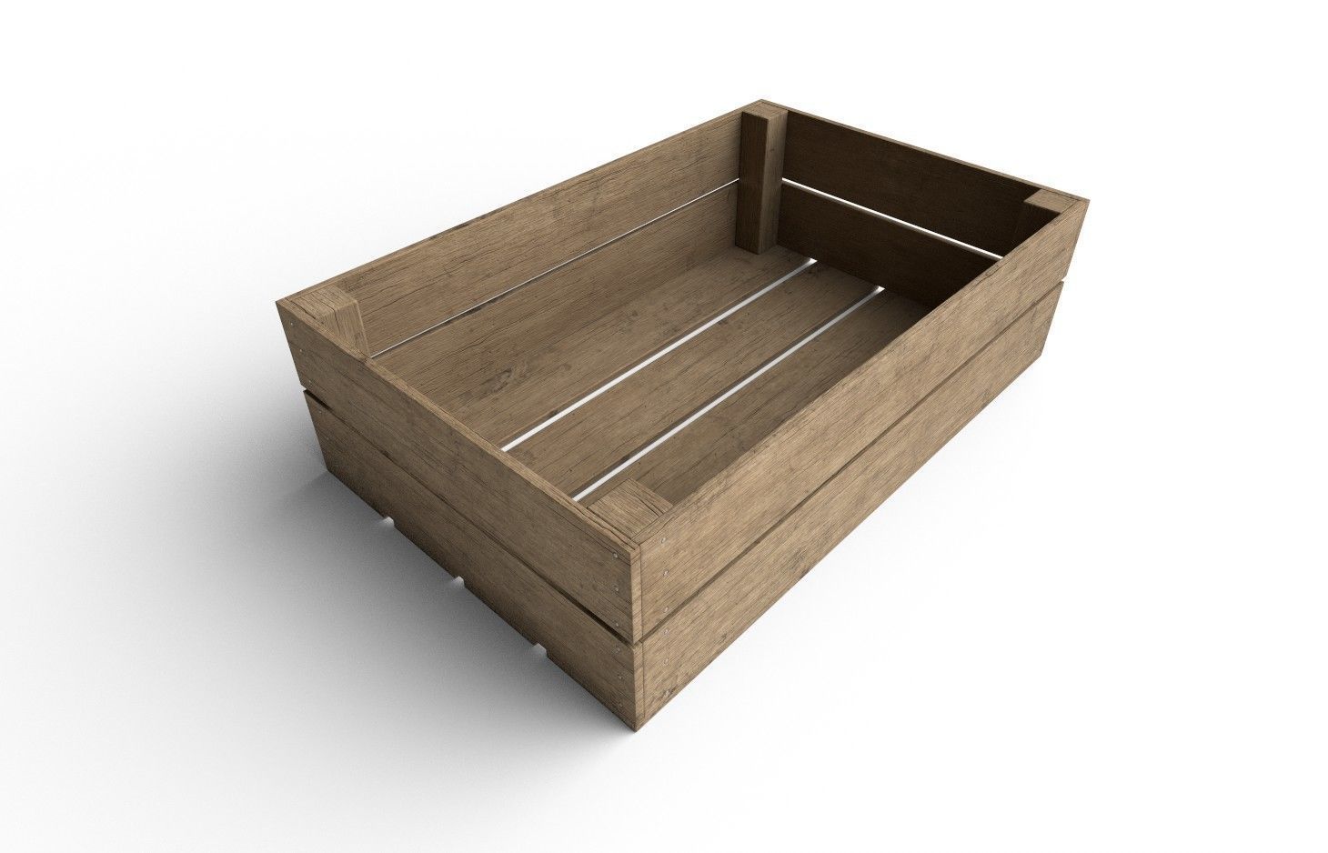 Wooden Crate M15 Low-poly 3D model_5