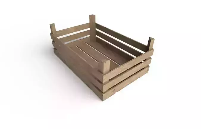 Wooden Crate M14 Low-poly 3D model