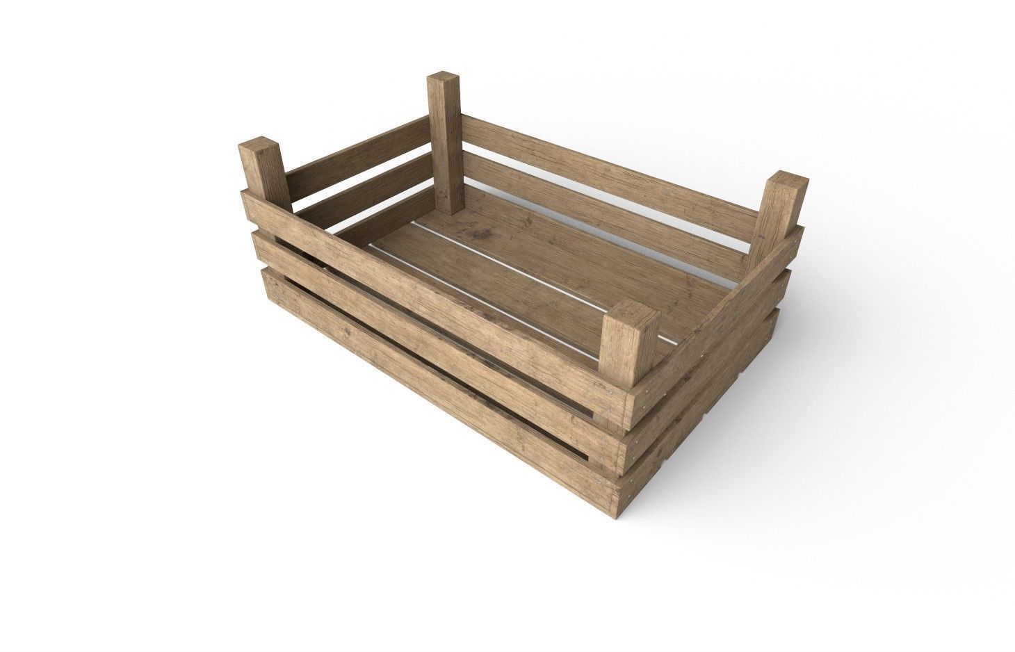 Wooden Crate M13 Low-poly 3D model_4