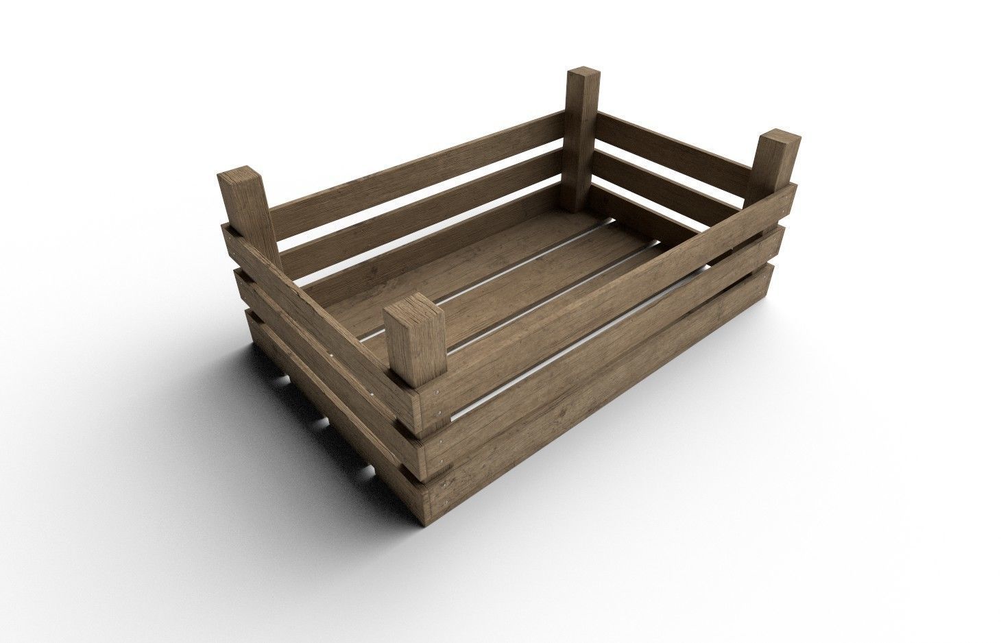 Wooden Crate M13 Low-poly 3D model_5