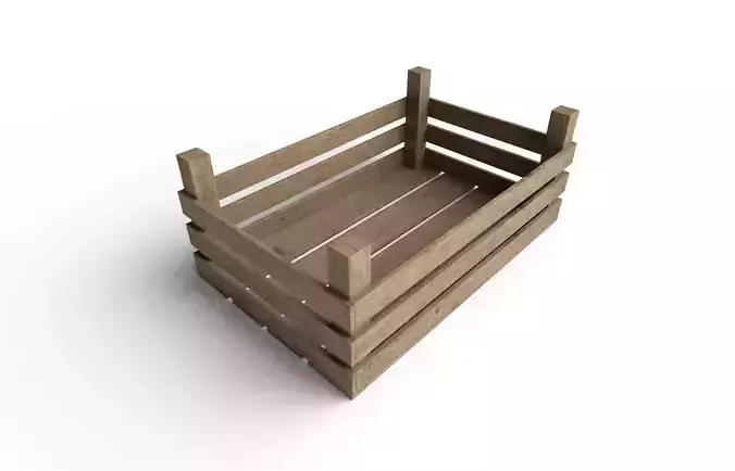 Wooden Crate M13 Low-poly 3D model