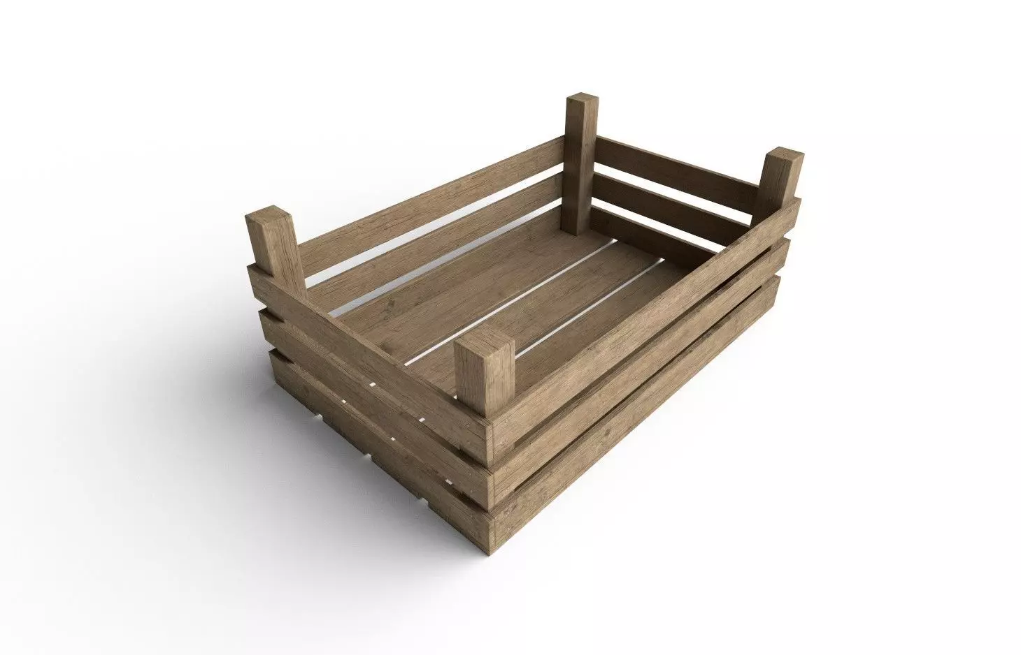 Wooden Crate M13 Low-poly 3D model_0