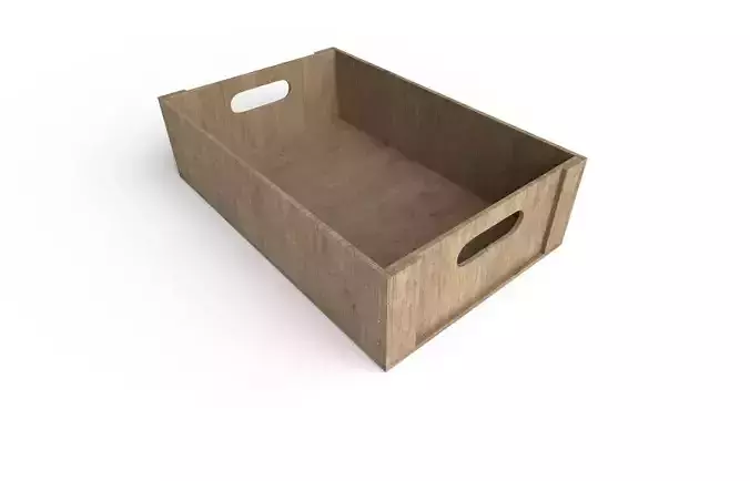 Wooden Crate M12 Low-poly 3D model