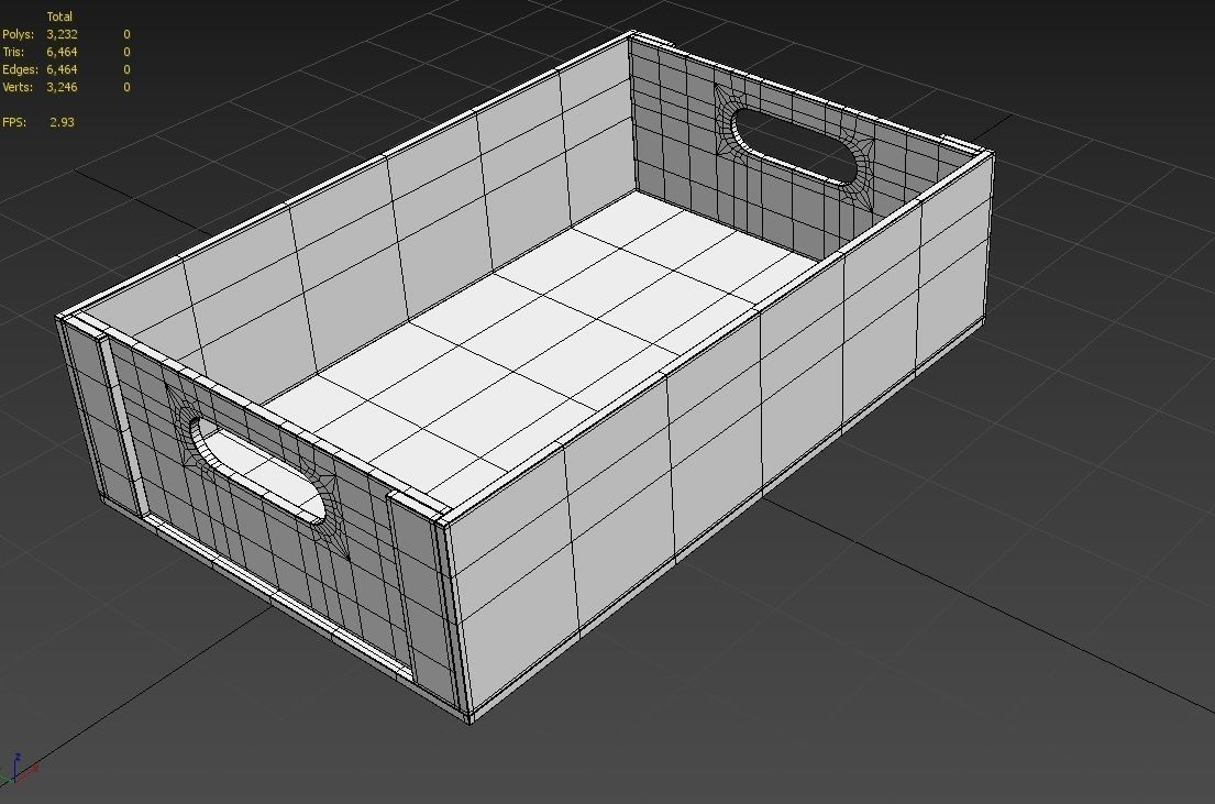Wooden Crate M12 Low-poly 3D model_1