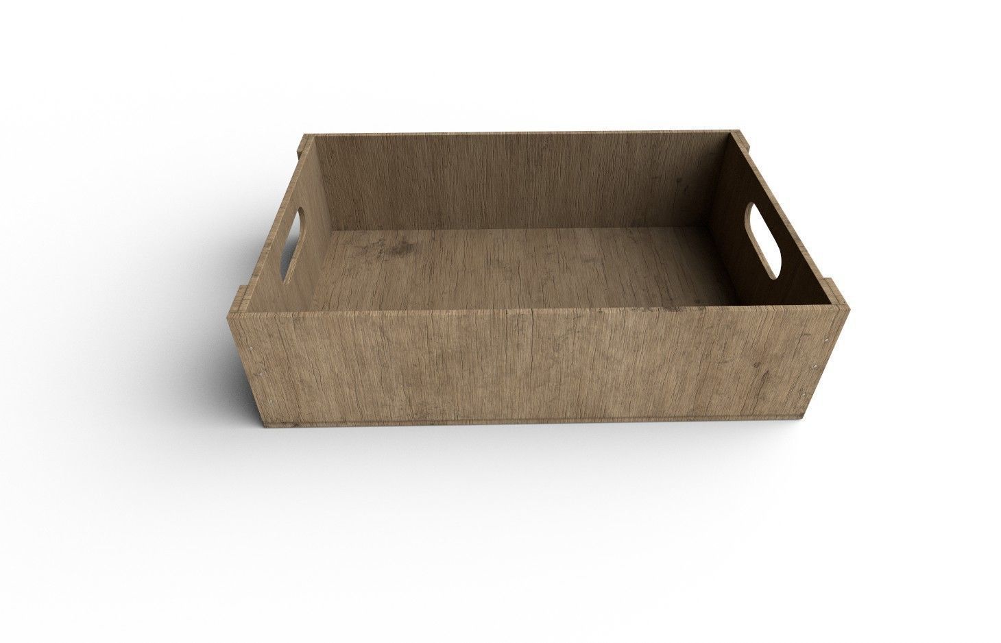 Wooden Crate M12 Low-poly 3D model_3