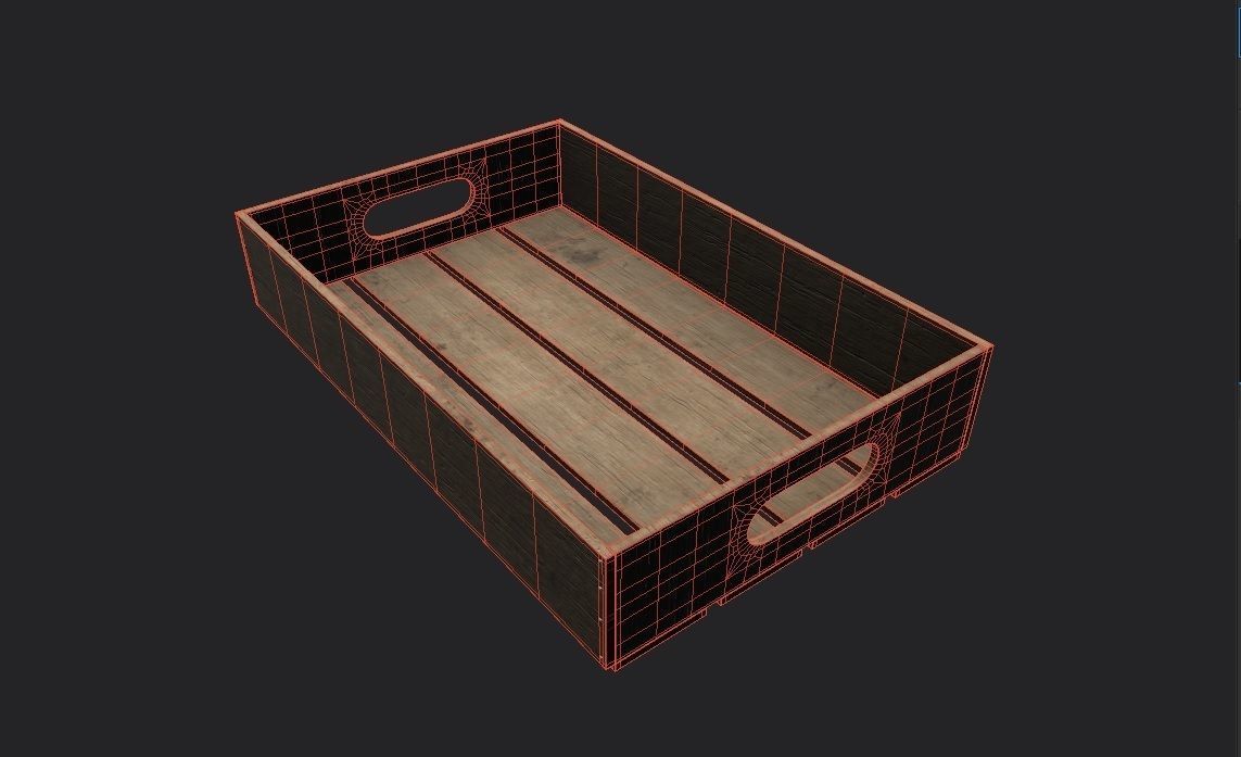 Wooden Crate M11 Low-poly 3D model_1