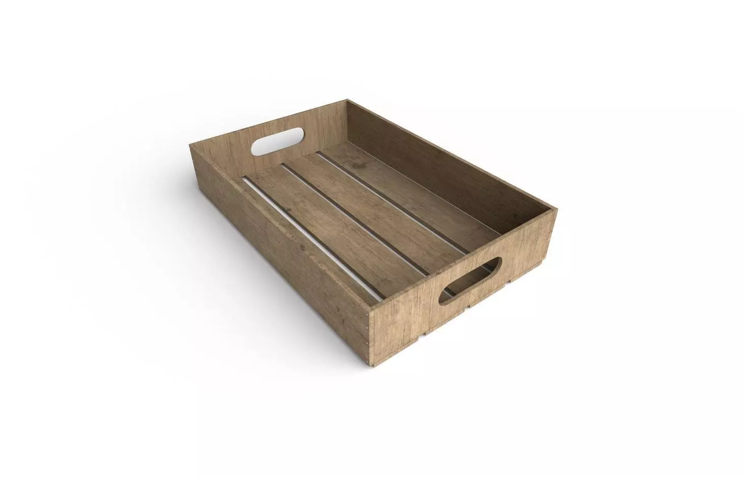 Wooden Crate M11 Low-poly 3D model_0