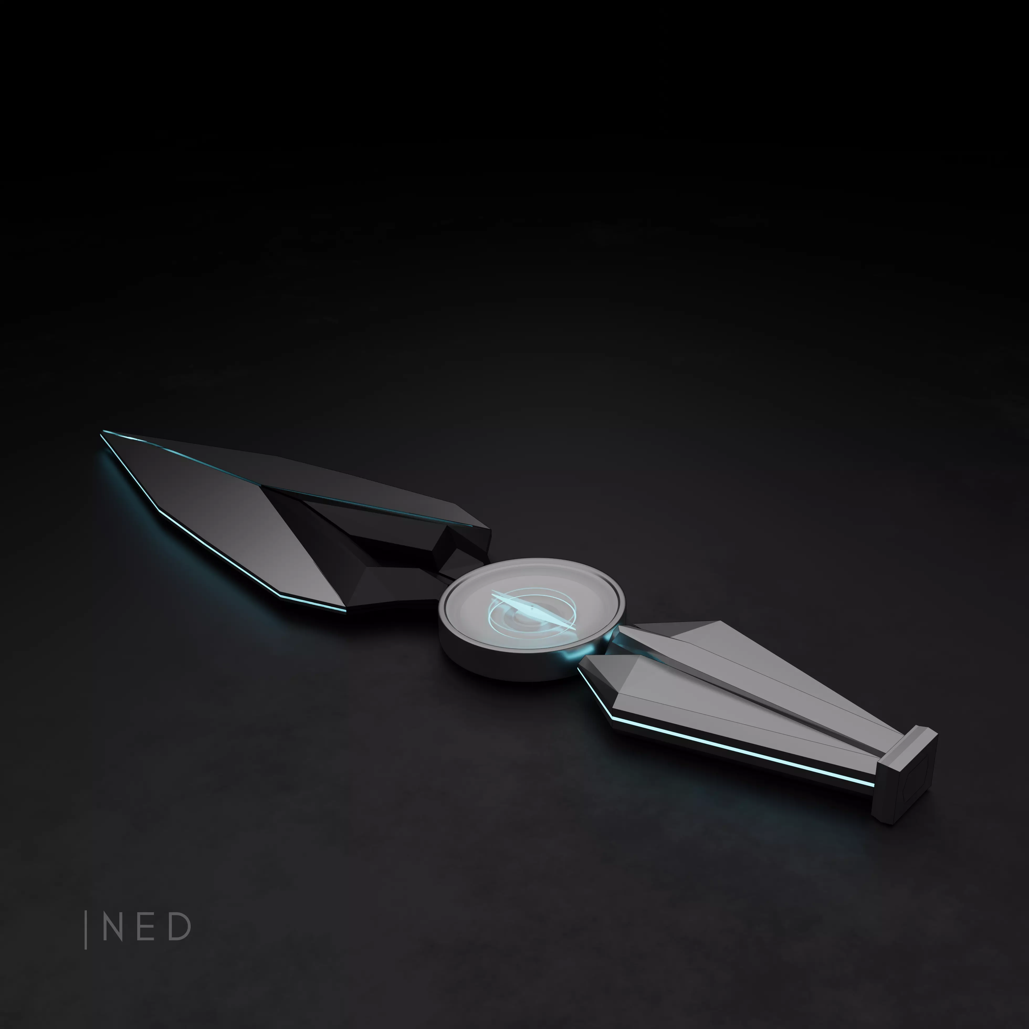 Futuristic Jett Knife Free low-poly 3D model