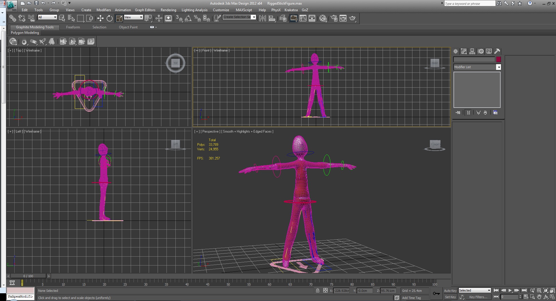 Rigged Stick Figure Free low-poly 3D model_6