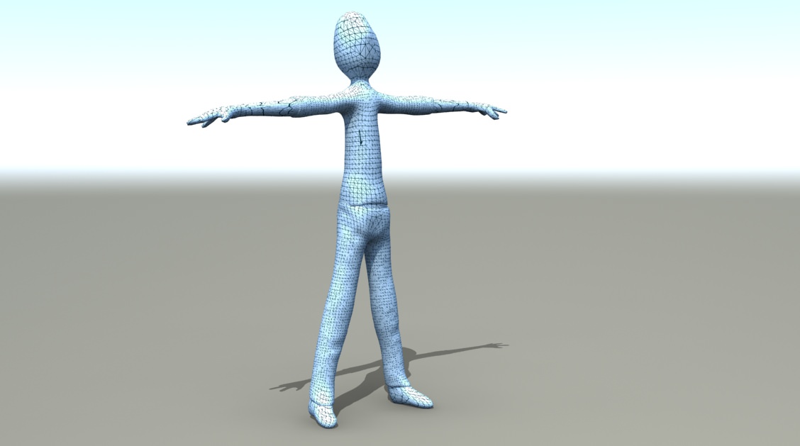 Rigged Stick Figure Free low-poly 3D model_4
