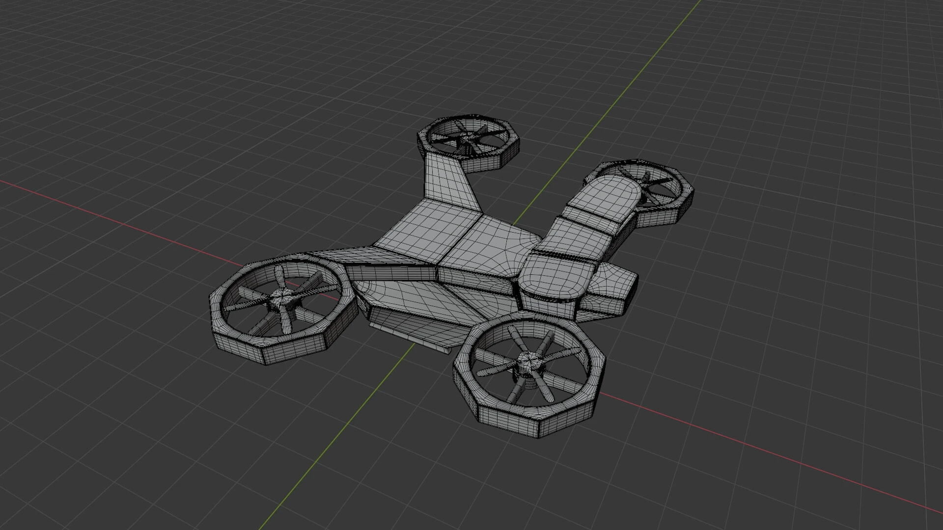 Lightweight drone 3D model_3