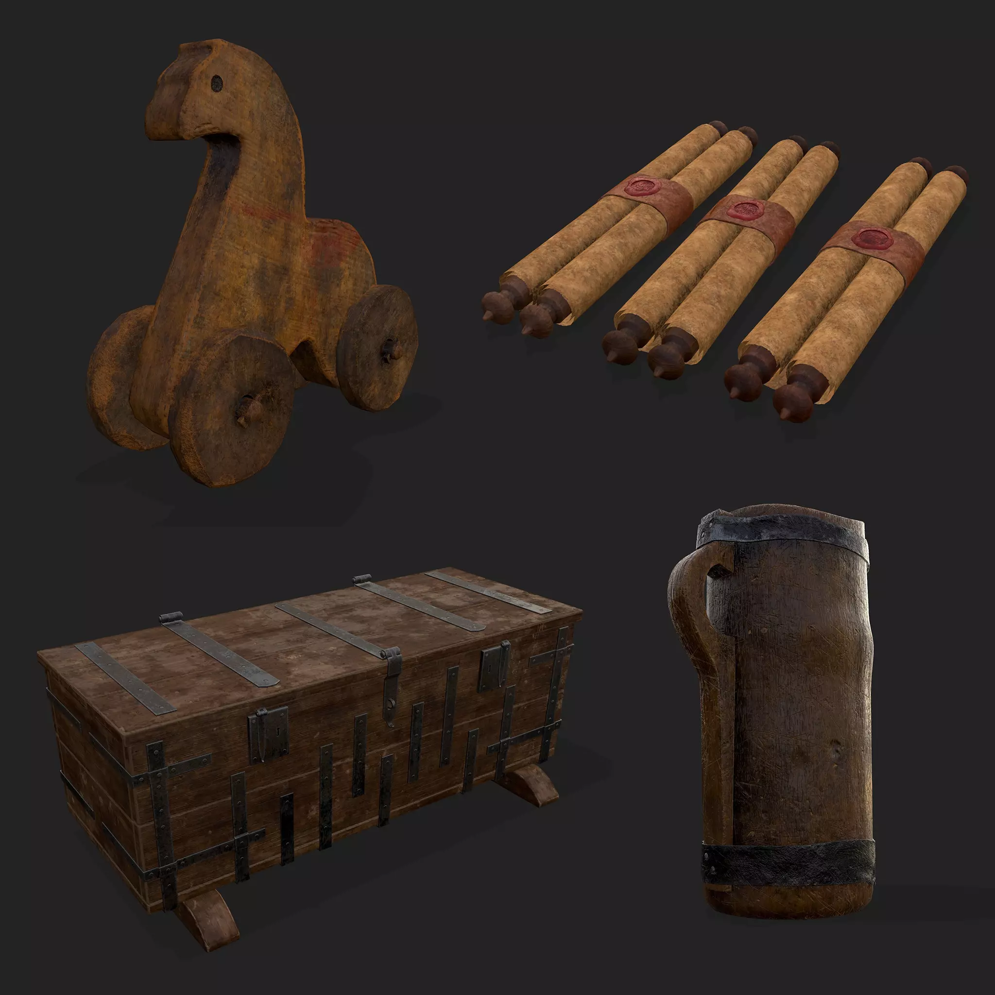 Medieval Prop Mix Twelve  3D Model Collection_0