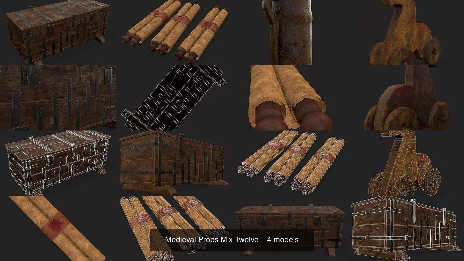 Medieval Prop Mix Twelve  3D Model Collection_5