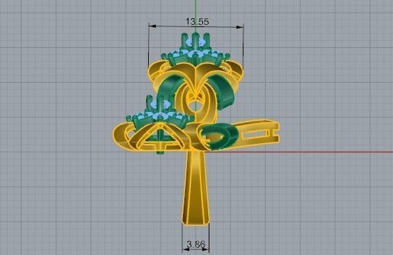 Twisted Earring Ring Set 2425 3D print model_2