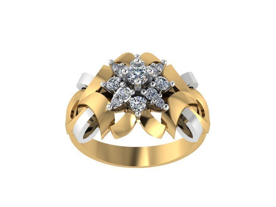 Twisted Earring Ring Set 2425 3D print model_5