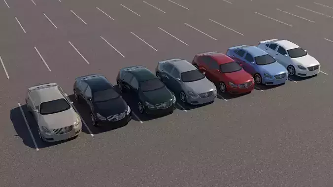 R3DP Low-Poly PBR American Cars - Buick Regal Low-poly 3D model