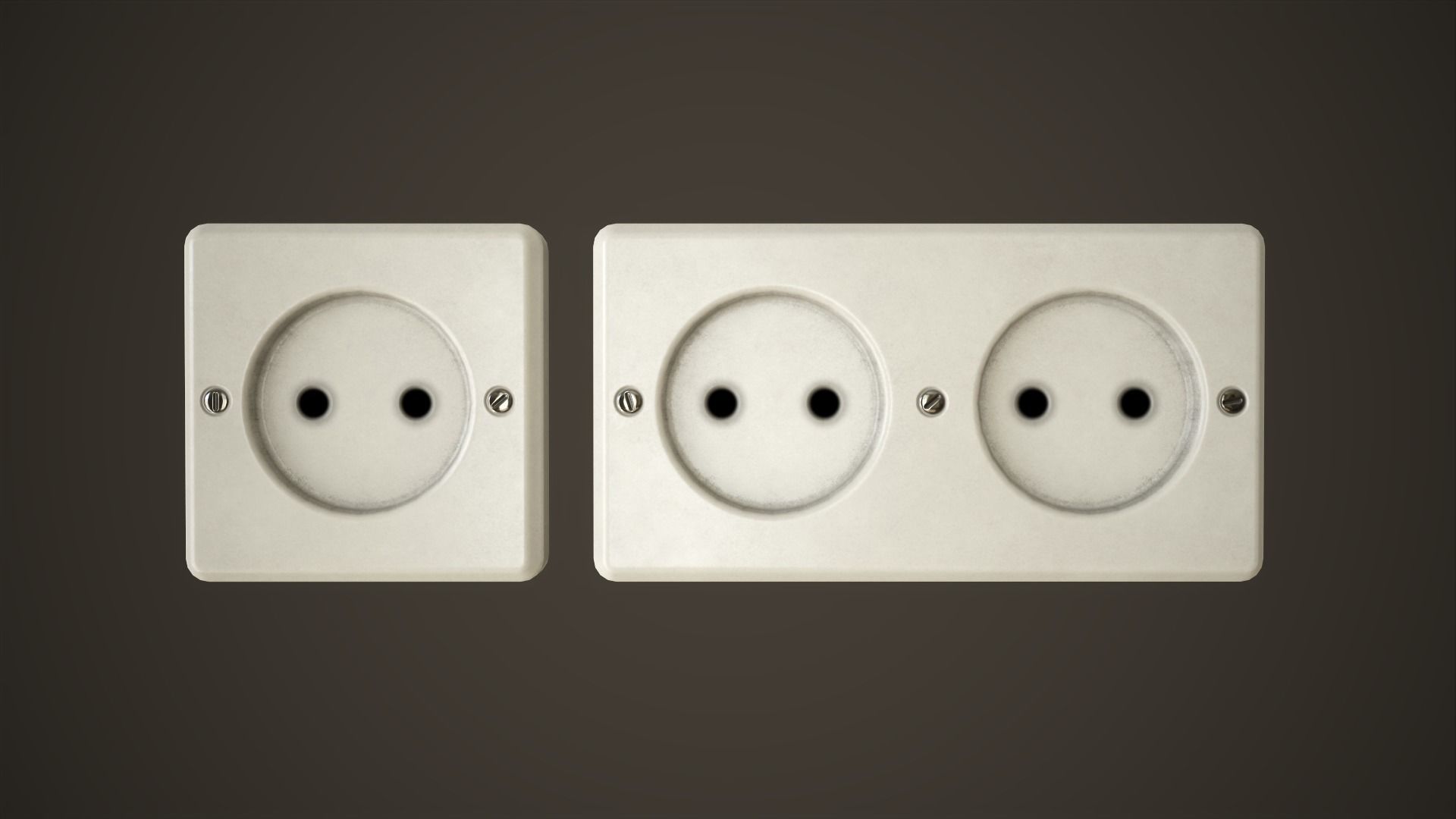 Switches and sockets Low-poly 3D model_8