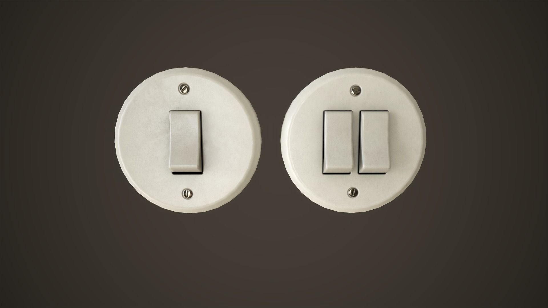 Switches and sockets Low-poly 3D model_6