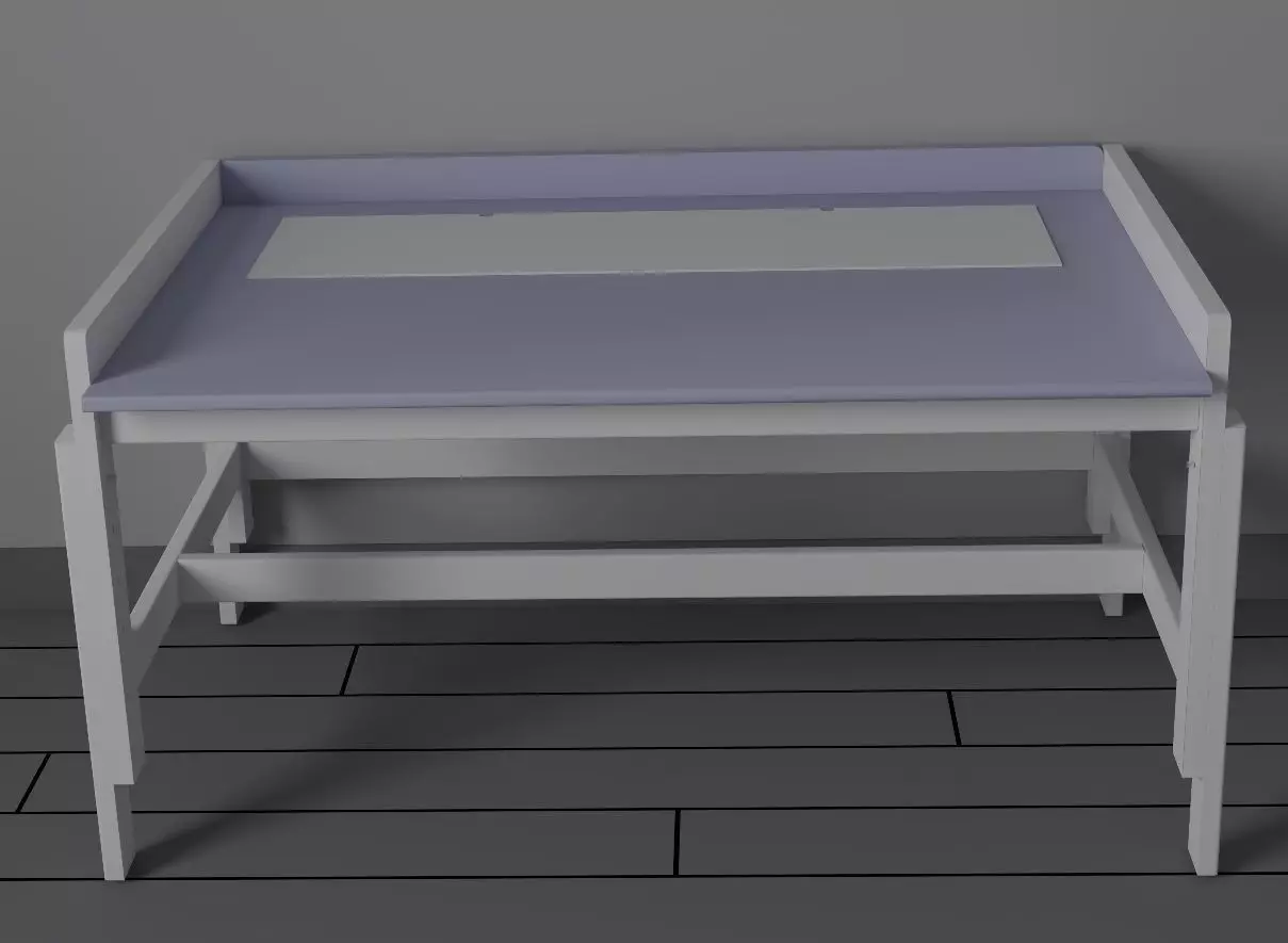 Child Lego Play Table Free low-poly 3D model