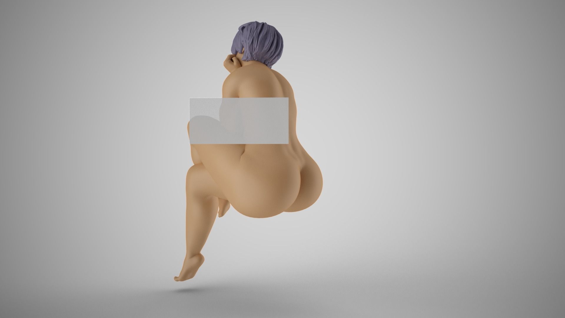 Woman with Hands on Face 3D print model_8