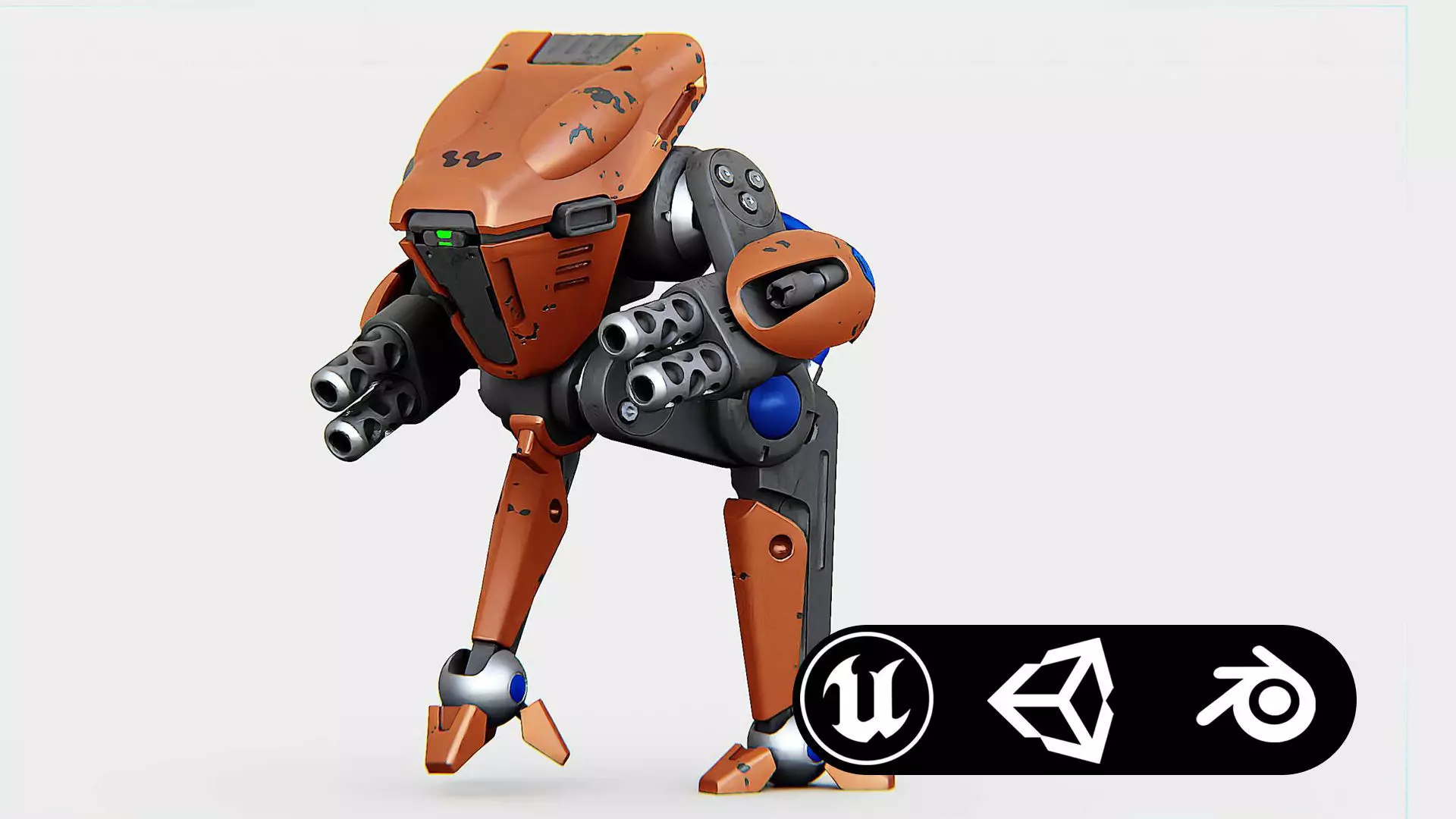 BATTLE DROID TORROUS Rigged for Unreal Engine - Unity - MIXAMO 3D model_0