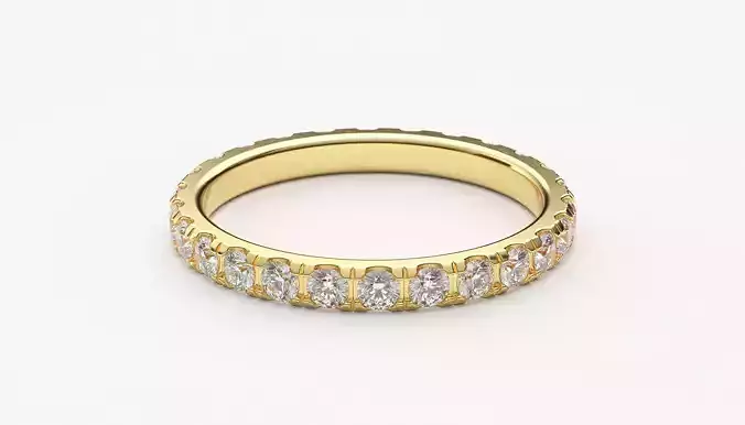 Wedding woman ring with diamond for 3d ptint