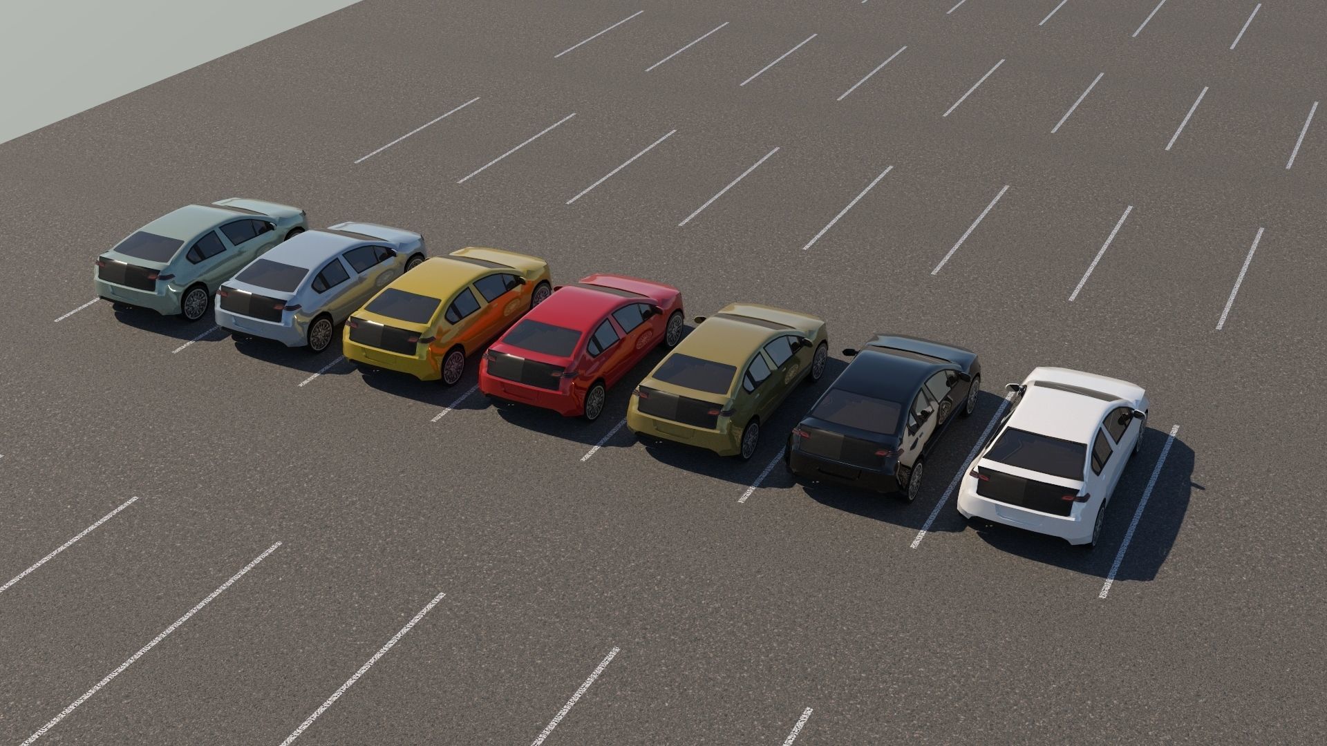 R3DP Low-Poly PBR American Cars - Chevy Volt EV Low-poly 3D model_1