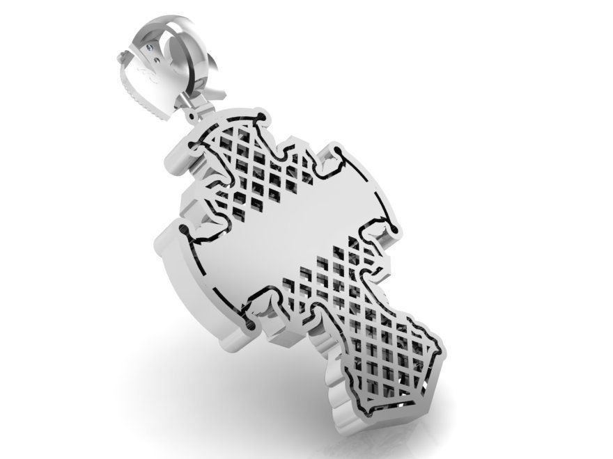 Cross Pendant 2441 3D print model_3