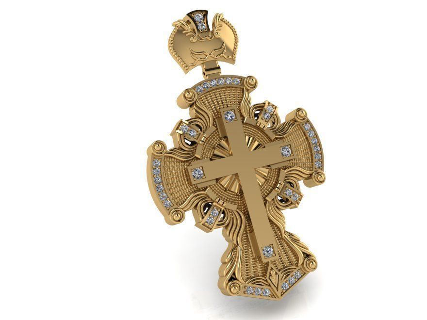 Cross Pendant 2441 3D print model_1