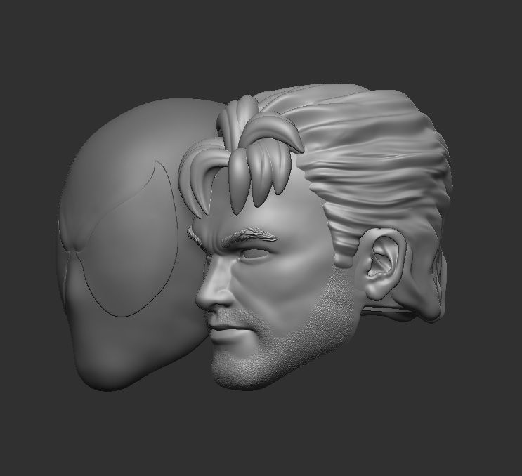 Black Spiderman - Headsculpt for Action Figures 3D print model 3D print model_2