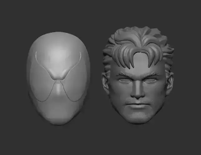 Black Spiderman - Headsculpt for Action Figures 3D print model