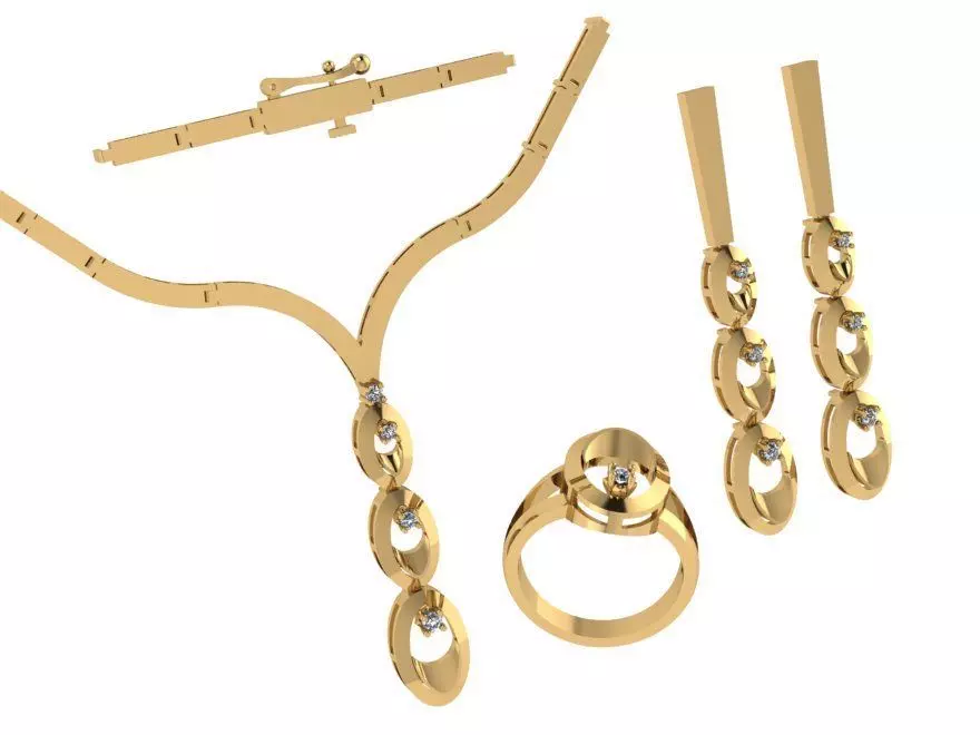 Oval Jewel Full Set 2445 3D print model